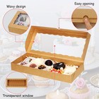 15pcs 12x5x1 5inch White Bakery Boxes With Window Cookies Boxes Chocolate Tru   