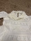 Antique Victorian Baby Christening Gown French Water Fall Lace 19th Century