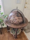 Large Italian Vintage Globe Cocktail Bar Mid-century World Map Zodiac Signs Art