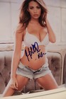 Signed 8 5x11 Photo - Holly Peers - Glamour Model     Coa