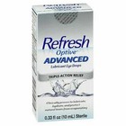 Refresh Optive Advanced Lubricant Eye Drops  33 Oz 10 Ml- Exp  12 25