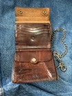 Rrl Concho Wallet With Chain Vintage-style Tanned Leather