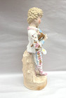Vintage Antique German Continental Bisque Figure 13  Boy With Trumpet And Hat