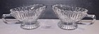 2 Mikasa Royal Suite Clear Glass 6  Dressing Sauce Gravy Boat Creamers Vintage