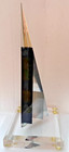 Vintage Will Grant Lucite Sculpture Signed Back   Clear Pinnacle Modern Optical 