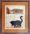 New Elizabeth Stuart Designs Cross Stitch Black Cat In Window Embroidery Kit