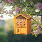 Mason Bee House -wax Coated Mason House For The Garden  Natural Handmade Wooden