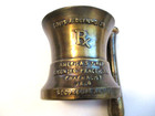 Vintage 1976 Solid Brass Louis Dufilho Commemorative Mortar   Pestle Apothecary