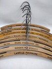 Vintage Wood Fur Coat Hangers W store Branding  Lot Of 8