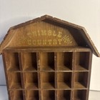 Vintage Thimble Country House Holder Wall Display Shelf Wood Holds 15