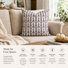 Decorative Cotton Linen Pillow Cover 18x18  Outoor indoor Use  Set Of 1  Beige