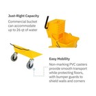 Mop Bucket W  Side Press Wringer Heavy Duty Commercial Janitorial Cleaning Tool