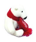 Nwt Coca Cola White Polar Bear Plush Stuffed Animal Toy Red Scarf 2016