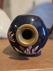 Japanese Cloisonne Vase 6-sided Silver Wire Japan