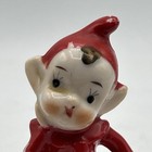 Vtg 1950s Pixie Elf On Tree Stump Figurine Japan Christmas 2 75   