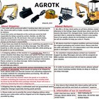 Agrotk 48in Skid Steer Sweeper Enclosed Broom Sweeper Mini Skid Steer Attachment