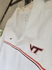 Virginia Tech Vt Hokies Nike Dri-fit White Golf Polo Shirt Men   s Size L- Large