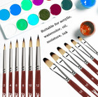 Artist Paint Brushes Set 12pcs Professional Filbert Brushes For Acrylic Oil Wa  
