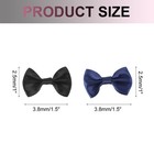 50pcs Dark Blue   Black Bow Ties 1 5 x1  Mini Bowknot Satin Bows Bulk