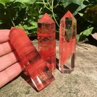 Cherry Quartz Tower Point Red Obelisk  Healing Crystal Gift Collector Home Decor