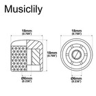 Musiclily 4pcs Black Metric Metal Dome Electric Guitar Speed Control Knobs Set