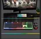 Gaming Keyboard And Mouse Led Light Backlit Mechanical Feel For Computer Desktop