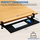 Keyboard Tray Under Desk Pull Out Slide Out Drawer W c Clamps 30  Computer 