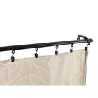66 In  - 120 In  Traverse Curtain Rod In Black