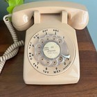 Vintage Itt Rotary Dial Desk Telephone Beige Tan
