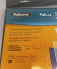 Futura Presentation Binding System Covers  Opaque Black  25 Covers  fel5224901 
