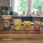 Soda Sample Cups Paper And Plastic Lot Of 4 Squirt  Canada Dry Nos