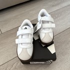 Adidas Vl Court 3 0 Cf I Toddler Sneaker Hook   Loop White black brown 9k