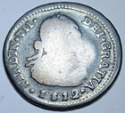 1812-so Fj Santiago Chile 1 Reales Spanish Colonial Genuine Antique 1800 s Coin