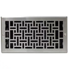12 In  X 6 In  Oriental Nickel Wall Register