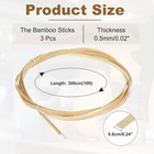 3 Roll Bamboo Strips For Weaving 0 24 x10ft Basket Weaving Supplies 0 5mm Thick