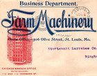 Advertising  Horses 1893 Eli Farm Machinery St Louis Mo To Binghamton Ny Sc  231