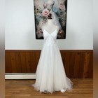 Gorgeous David   s Bridal Tulle Organza Tie Back Wedding Gown 