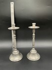 Norwegian Vintage Pewter Candle Holders Marked Saga Norway