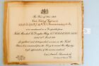 1919 Winston Churchill Wwi West Riding Regiment Gallantry Certificate