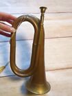 Antique Military Double Twist Bugle Copper And Brass Trim 4  Bell With Tassel
