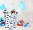 Kids Toy Storage Bin Nursery Hamper blue Shark 
