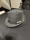 Cirque Du Soleil Michael Jackson One Black white Pinstripe Fedora Hat