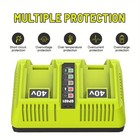 40v Dual Port Rapid Charger For Ryobi Lithium-ion Battery Op401 Op4060 Op4050