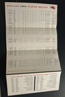 1963 Philadelphia Phillies Media Roster Gene Mauch Tri Fold Spring Training