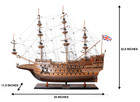 Hms Sovereign Of The Seas No Sails 1637 Tall Ship Wood Model 35  Semi-built New