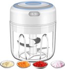 Electric Mini Garlic Chopper Usb Rechargeable Food Grinder Crusher Onion Veggie