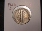 1926-d Mercury Dime F Nice Color Popular Better Date Ships Free