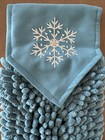 Norwex New Chenille Hand Towel Snowflake Teal Blue Microfiber Baclock