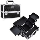 Makeup Train Case 11 8 Inch Large Cosmetic Box Organizer Travel Storage Black