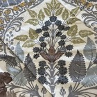 2 Pottery Barn  Victoria Palampore Quilted Euro Shams Gray Yellow Green Ties